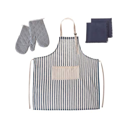 Zestaw tekstyliów kuchennych CUCUMIS Niebieski