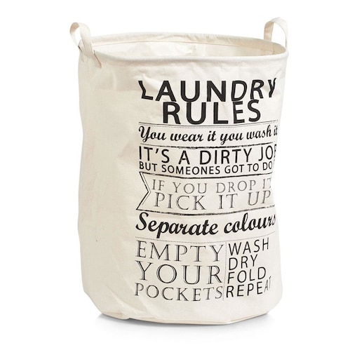 Torba na pranie - pojemny kosz Laundry Rules, 38x48 cm, 54 l,ZELLER