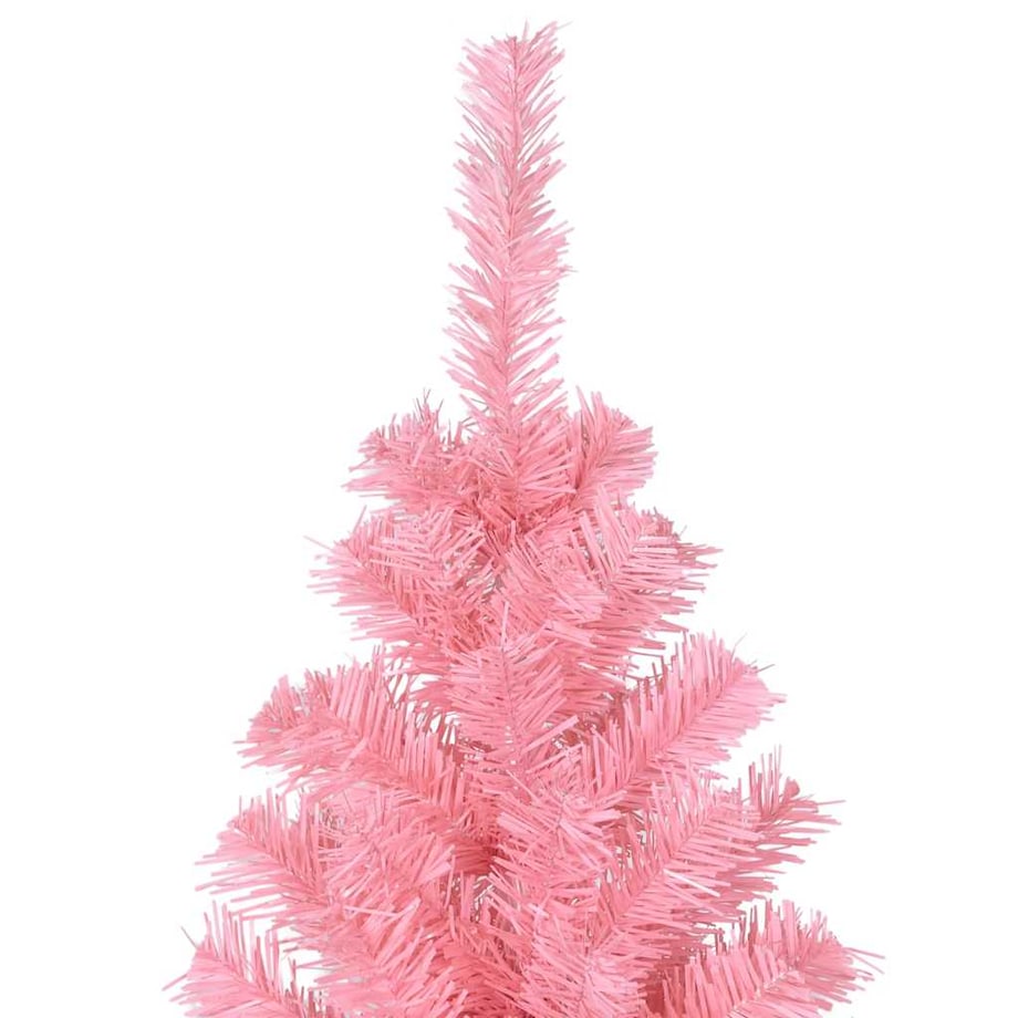 vidaXL Sztuczna choinka ze stojakiem, różowa, 180 cm, PVC