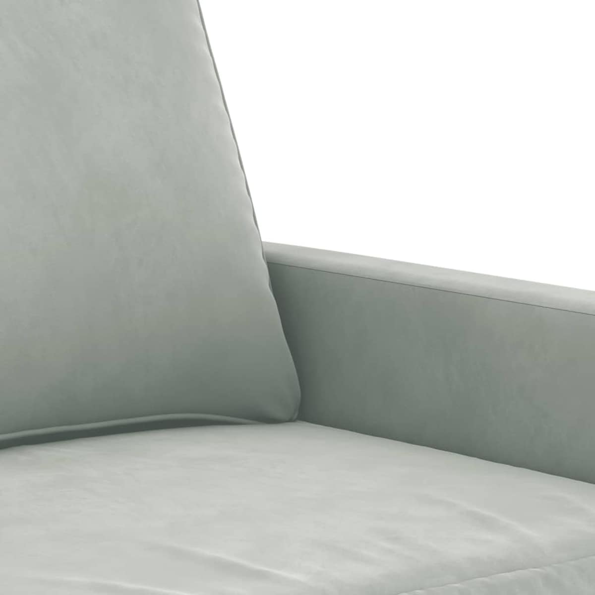 vidaXL Fotel, jasnoszary, 60 cm, obity aksamitem