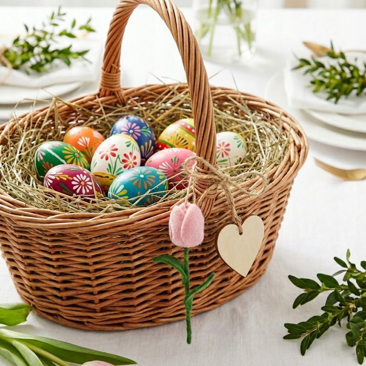 ZAWIESZKA WIELKANOCNA TULIPAN KWIAT NA WIELKANOC PREZENT TULIPANY KWIATY