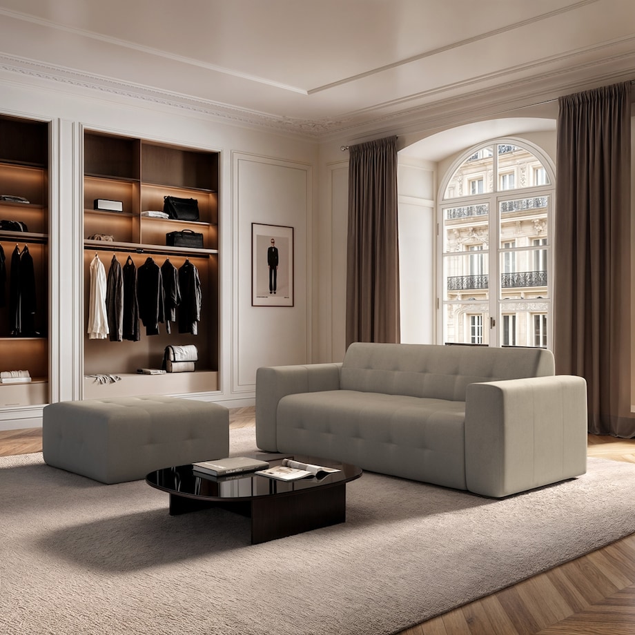 Sofa 3 osobowa Tuil ciemno beżowa