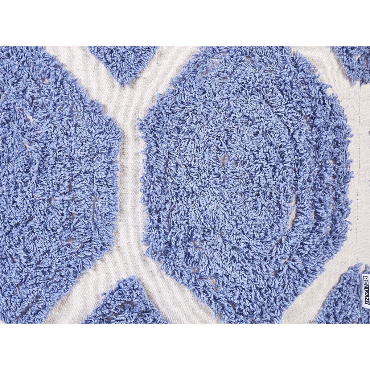 Puf 40 x 40 cm beżowo-niebieski ROJHAN