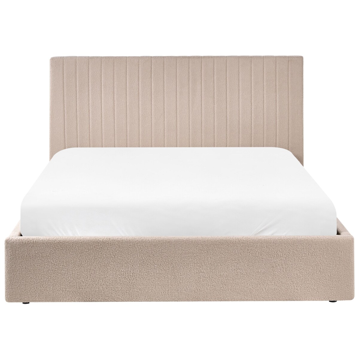 Łóżko z pojemnikiem Boucle VION 160 x 200 cm Beżowy