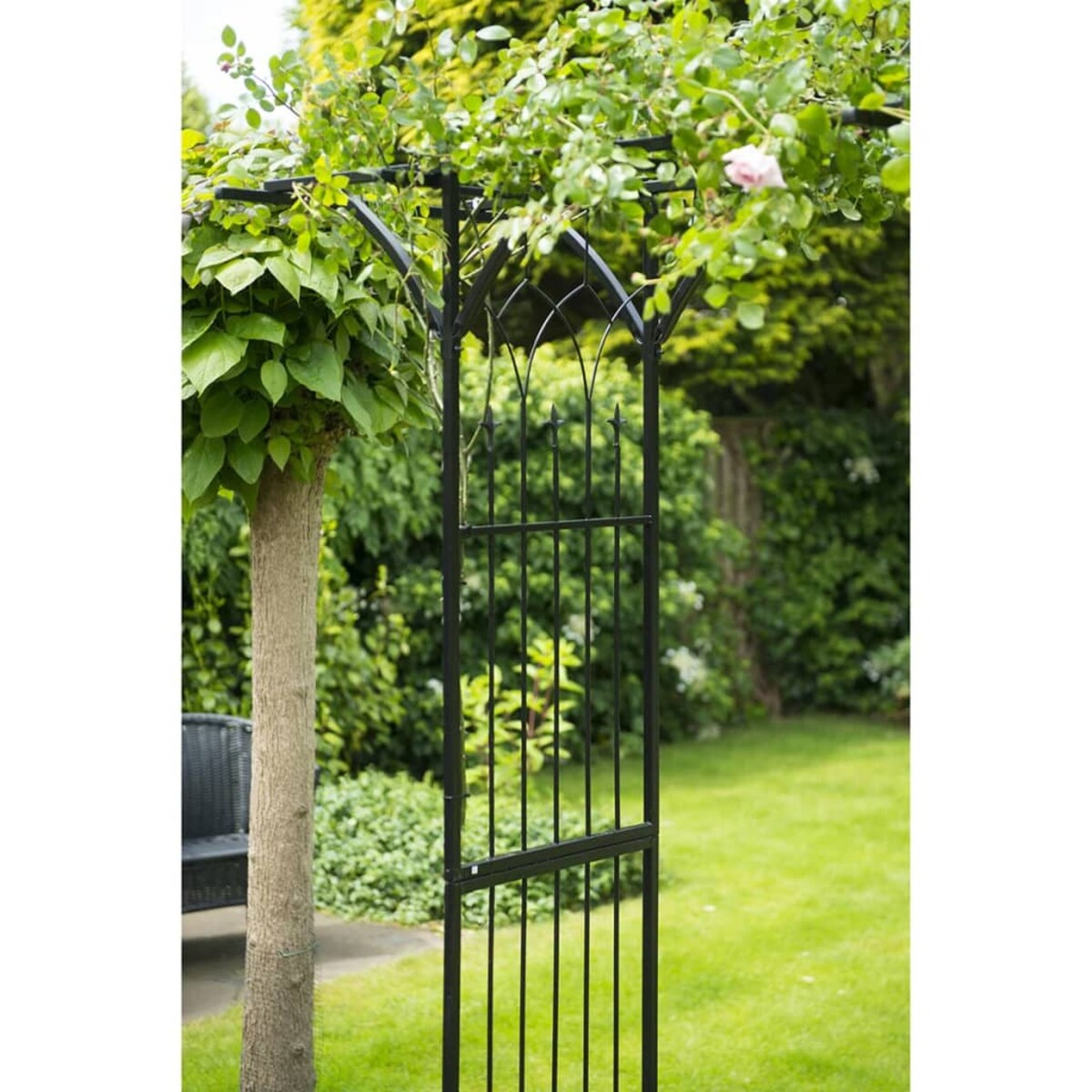 Nature Łuk ogrodowy, metalowy, 114 x 66 x 232 cm, czarny
