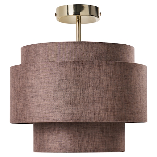 Lampa wisząca LUKAGO Len Brązowy