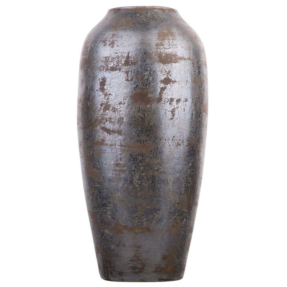 Wazon dekoracyjny z terakoty szary LORCA