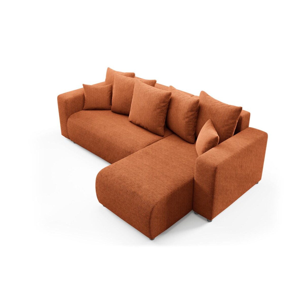 Narożnik EVORA L z pojemnikiem tkanina miękki plusz Kolor: Onega 18