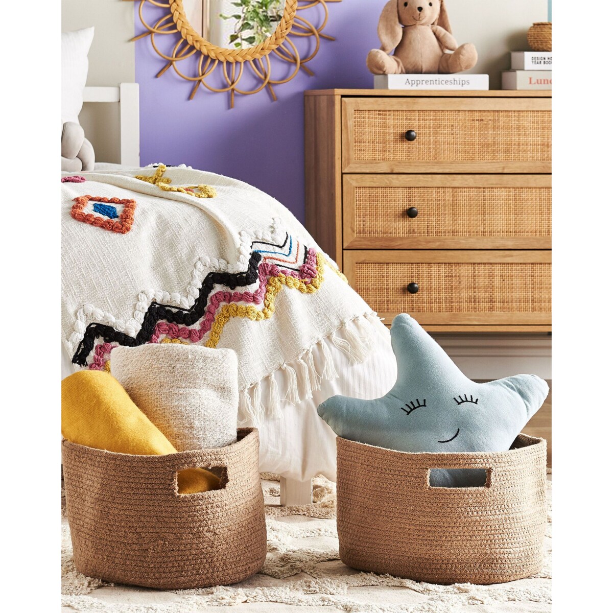 Zestaw 2 koszy bawełnianych beżowy CHINIOT