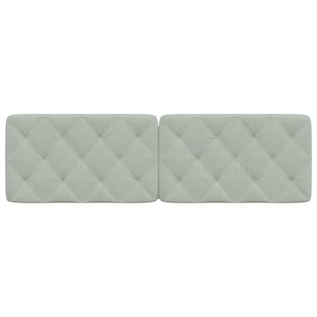 vidaXL Poduszka na wezgłowie, jasnoszara, 160 cm, aksamitna