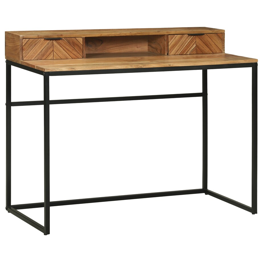vidaXL Biurko z szufladą Brązowy 110 x 50 x 87 cm Lite drewno akacjowe