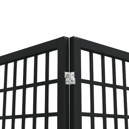 vidaXL Składany parawan 4-panelowy, styl japoński, 160x170 cm, czarny