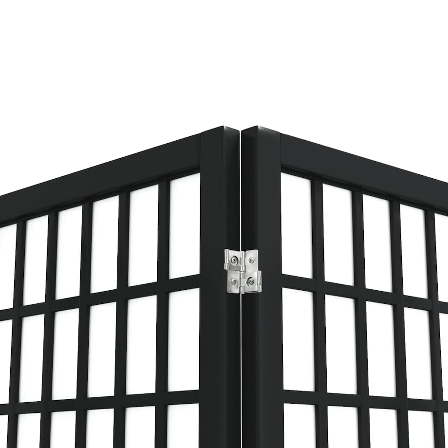 vidaXL Składany parawan 4-panelowy, styl japoński, 160x170 cm, czarny