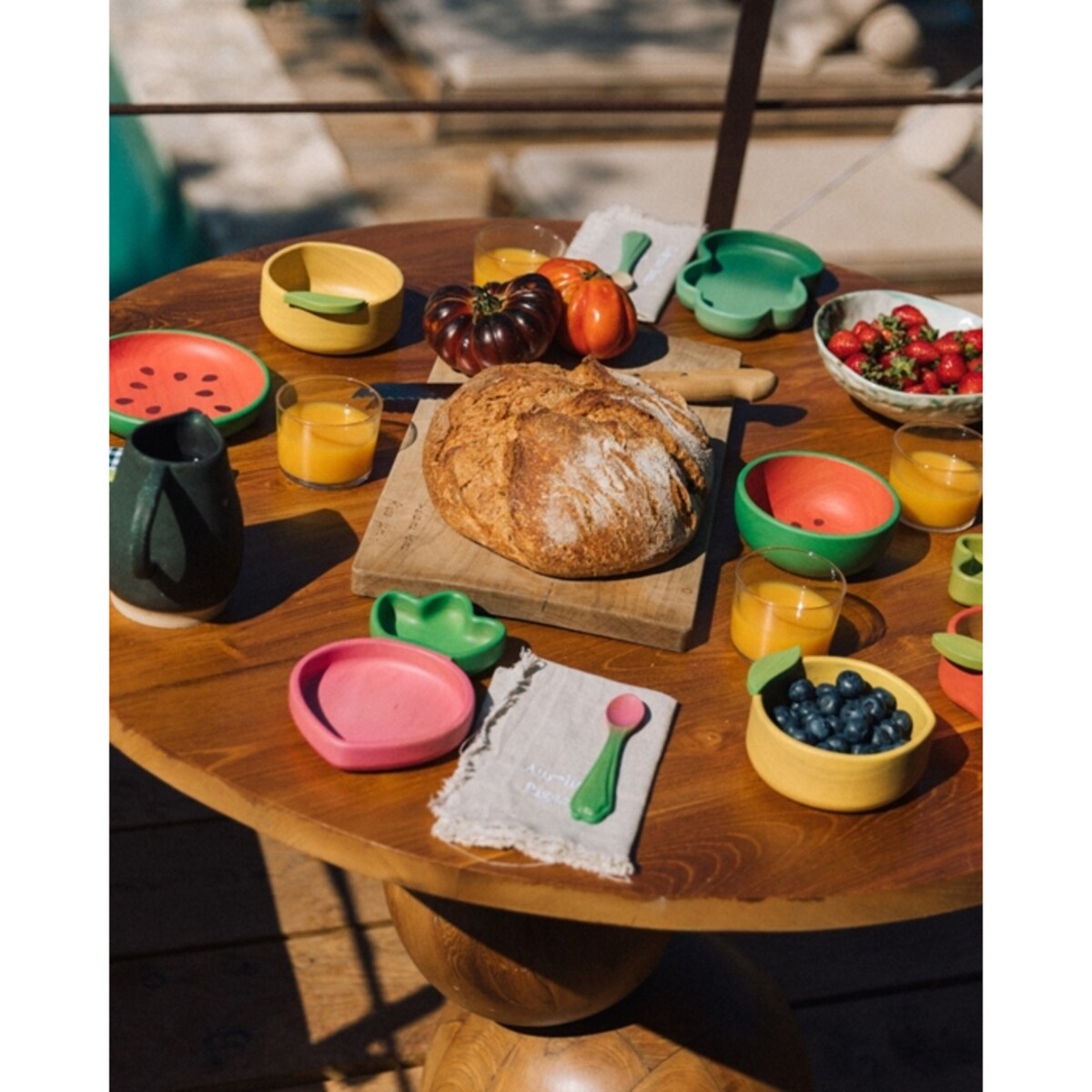 Oli & Carol Drewniany Talerzyk dla Dziecka Arbuz