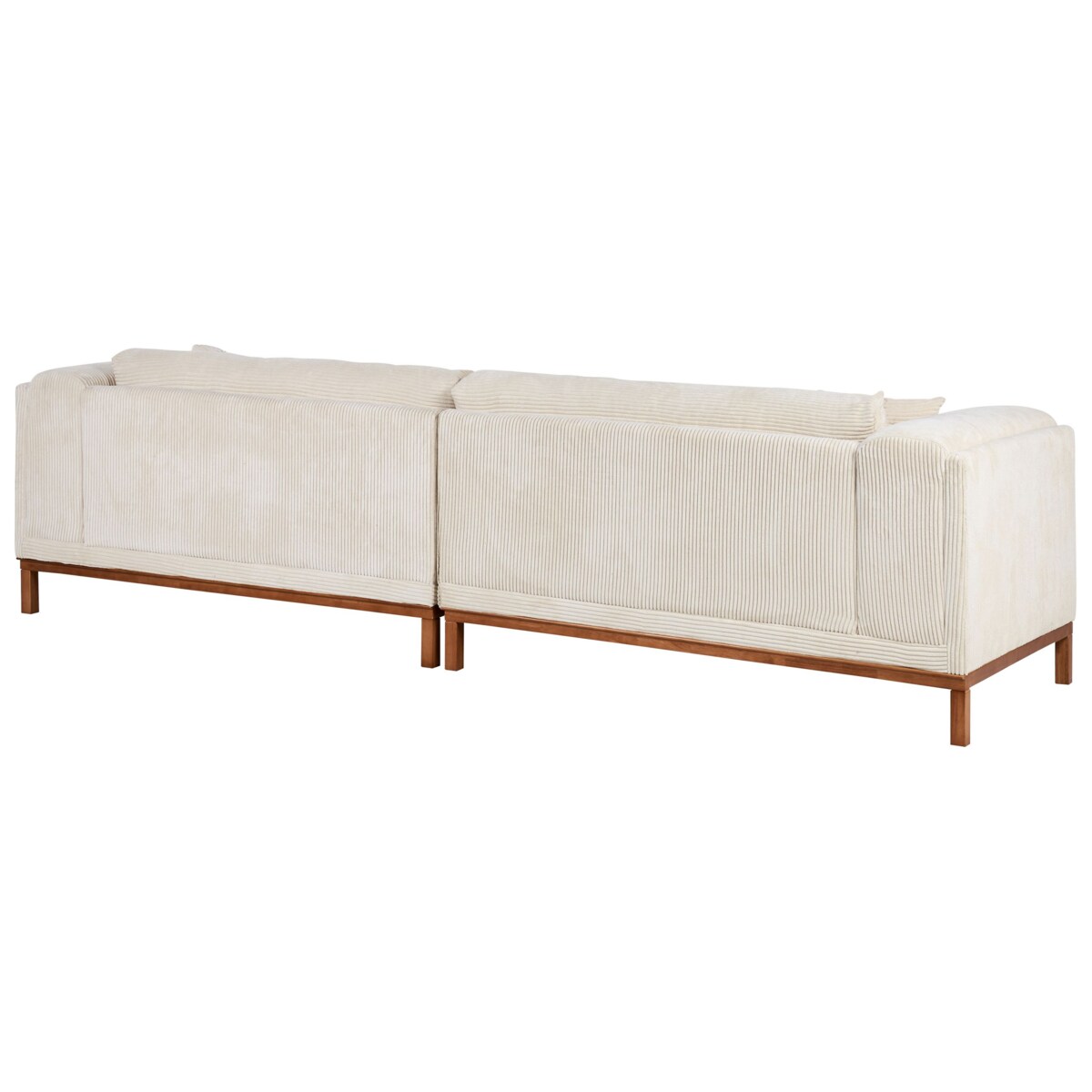 Sofa 4-osobowa sztruksowa beżowa VENG