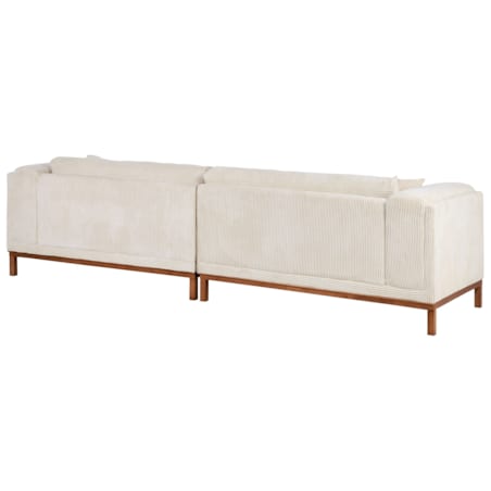 Sofa 4-osobowa sztruksowa beżowa VENG