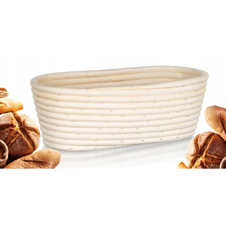 KOSZYK DO WYRASTANIA CHLEBA NATURALNEGO owalny na pieczywo ratanowy 26x13x9