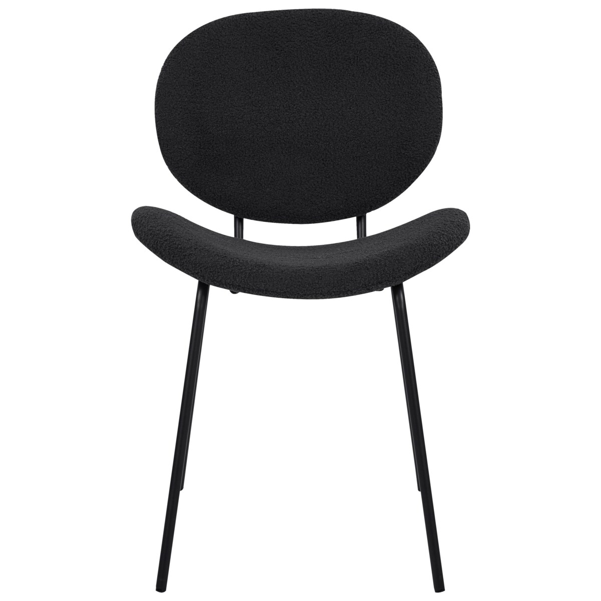 Zestaw 2 krzeseł do jadalni boucle czarny LUANA