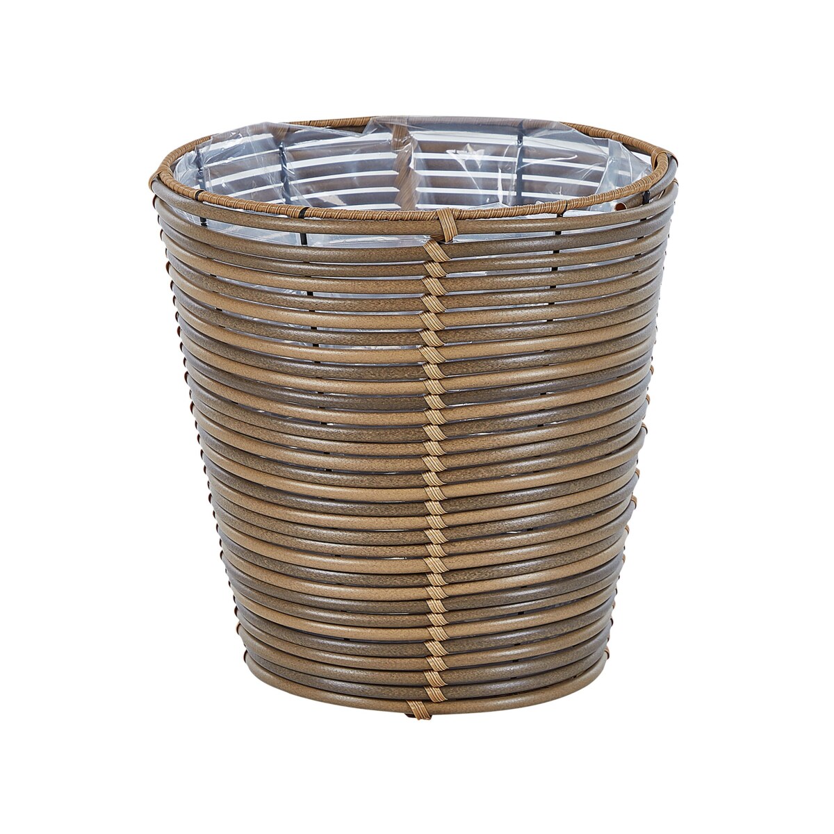 Zestaw 2 koszy na kwiaty z technorattanu brązowy SARTI