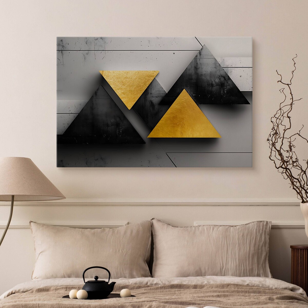 Obraz Ścienny Do Salonu Kształty Geometryczne Abstrakcja Efekt 3D 120x80cm