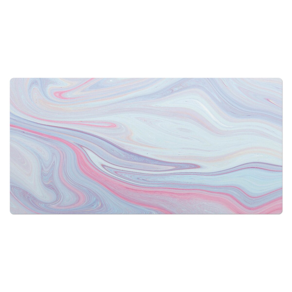 Niebieska mata na biurko Pastelowe fale, 90x45 cm