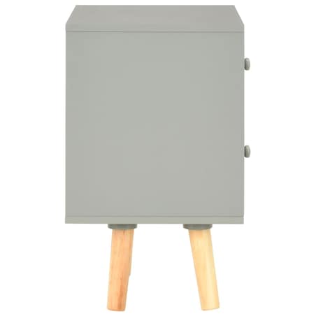 vidaXL Szafki nocne, 2 szt., szare, 40x30x50 cm, lite drewno sosnowe