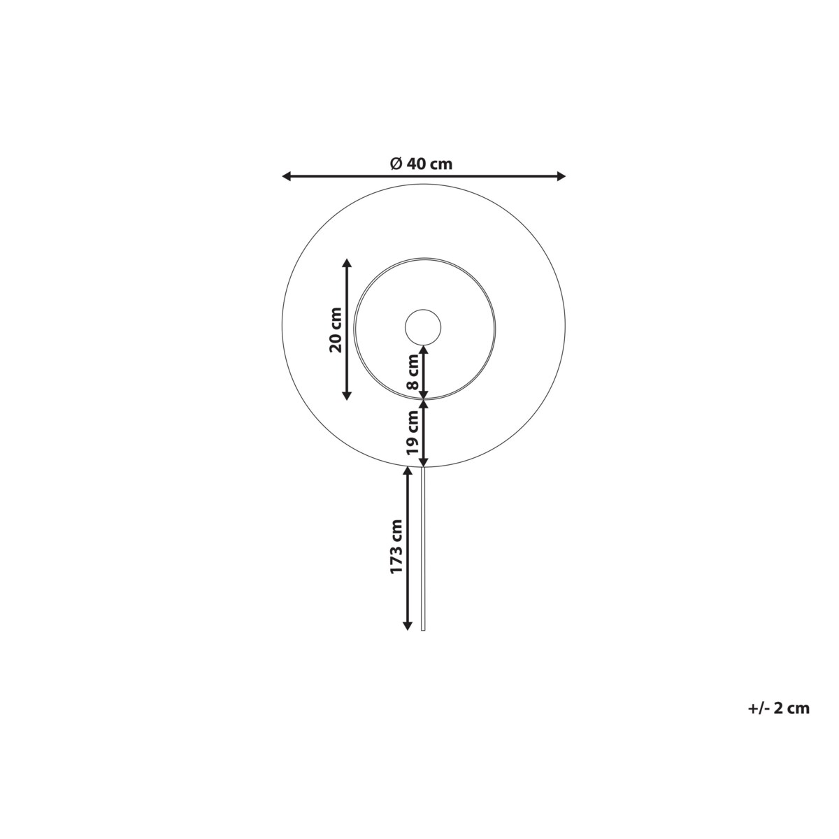 Lampa ścienna papierowa ⌀ 40 cm naturalna YAAPI