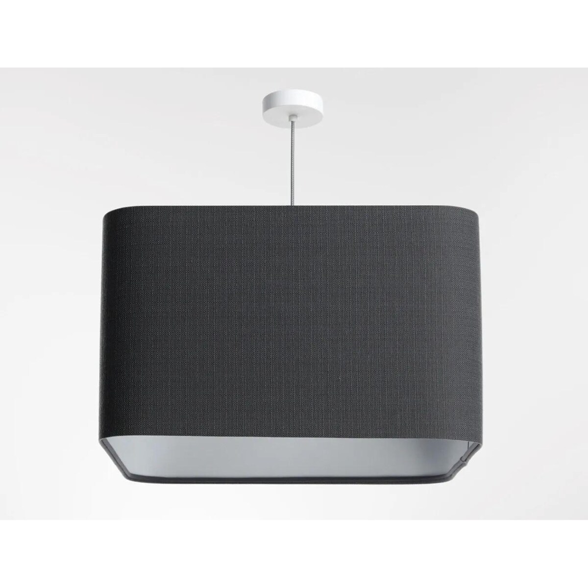 Lampa wisząca KWADRO LEN 006-40w25 grafitowa/szara