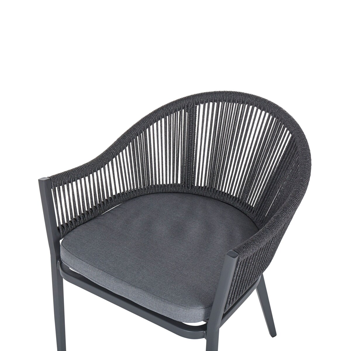 Zestaw 2 krzeseł ogrodowych szary MILETO