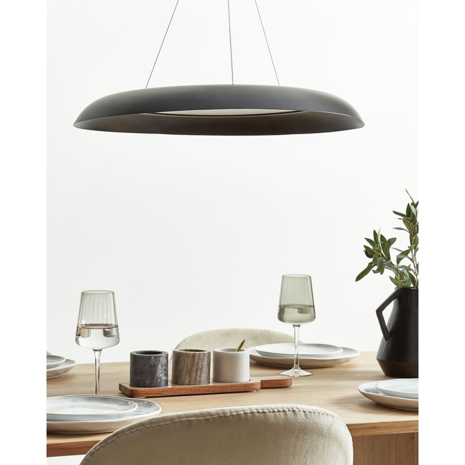 Lampa wisząca LED metalowa czarna SURKO