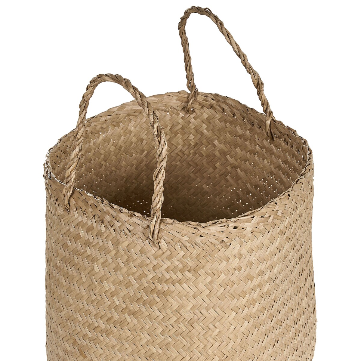 Zestaw 2 koszy z trawy morskiej jasny HALONG