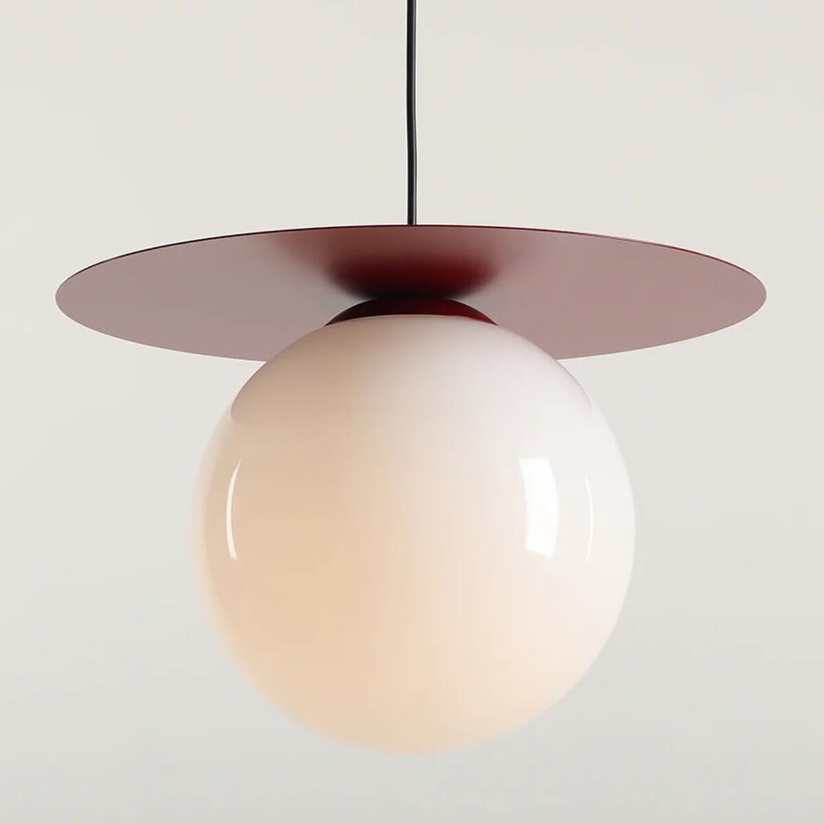 Szklana lampa molekułowa Loop 1125G15_L Aldex zwieszana czerwony