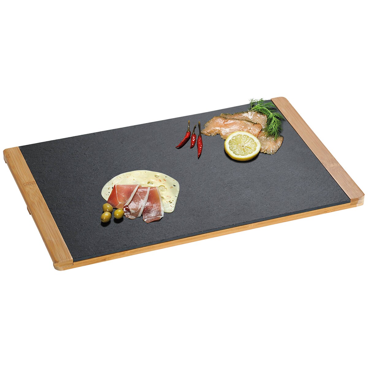 Taca do serwowania przekąsek, 45 x 30 cm, łupek kamienny, Kesper