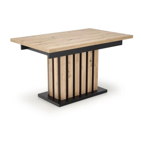 Stół rozkładany LAMELLO 130(180)x80 dąb/czarny