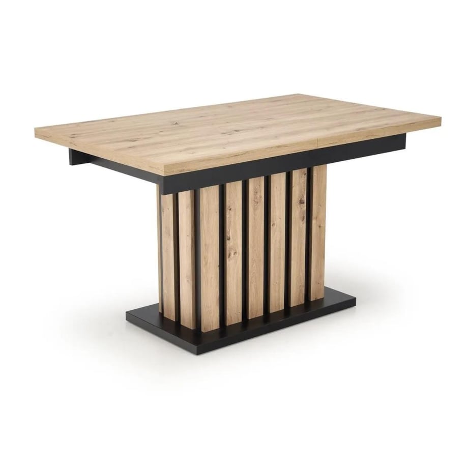 Stół rozkładany LAMELLO 130(180)x80 dąb/czarny