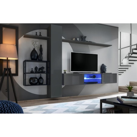 Meblościanka SWITCH MET V grafitowa