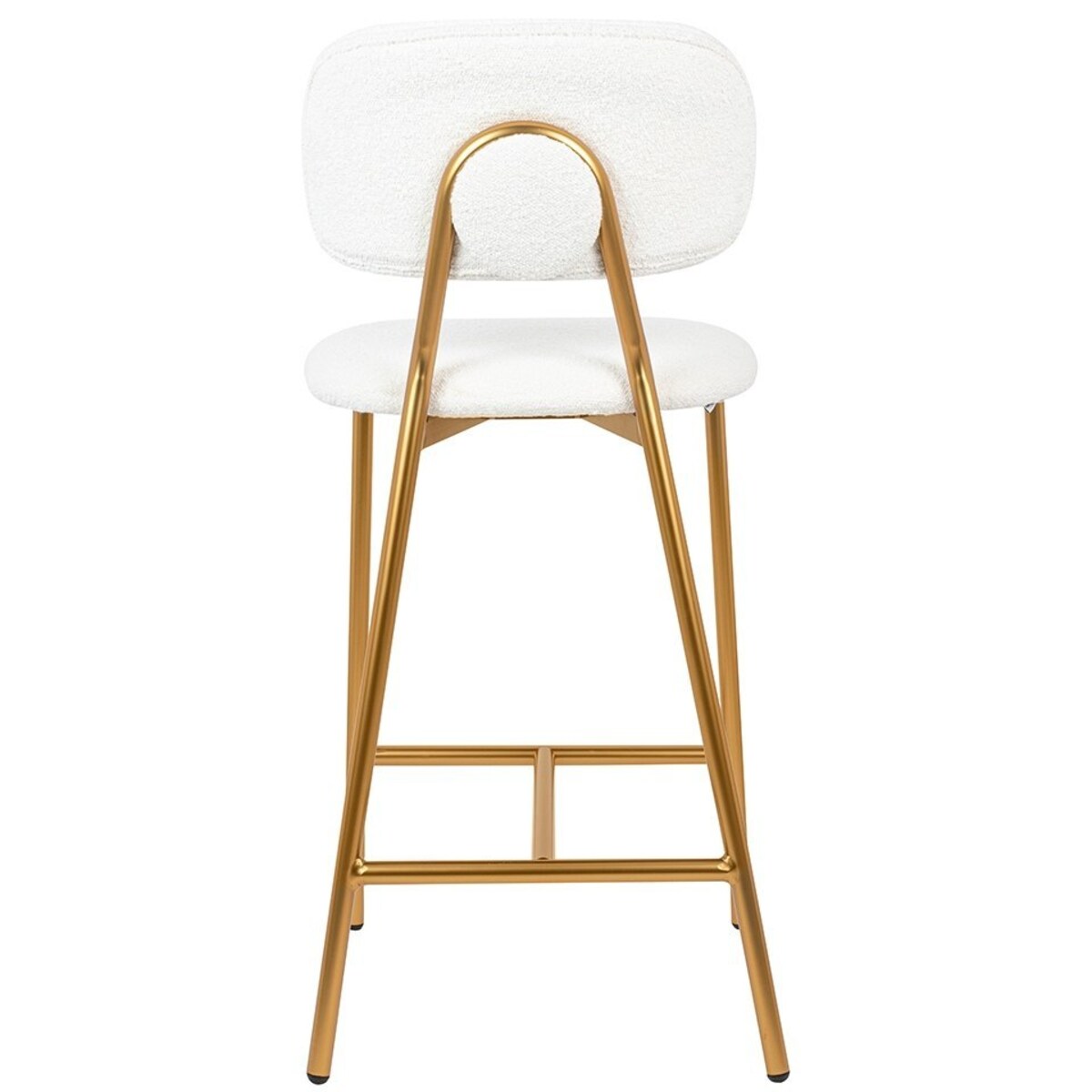 Komfortowe krzesło FABIOLA BOUCLEK H1201100125 białe złote, King Home