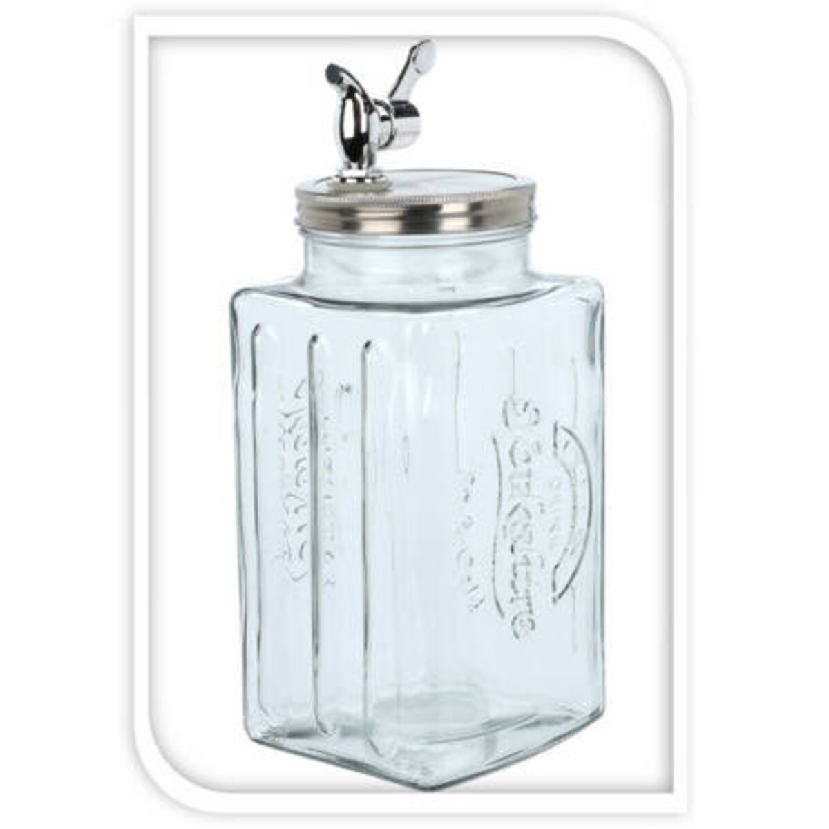 Szklany słój na wodę, z kranikiem, 3000 ml