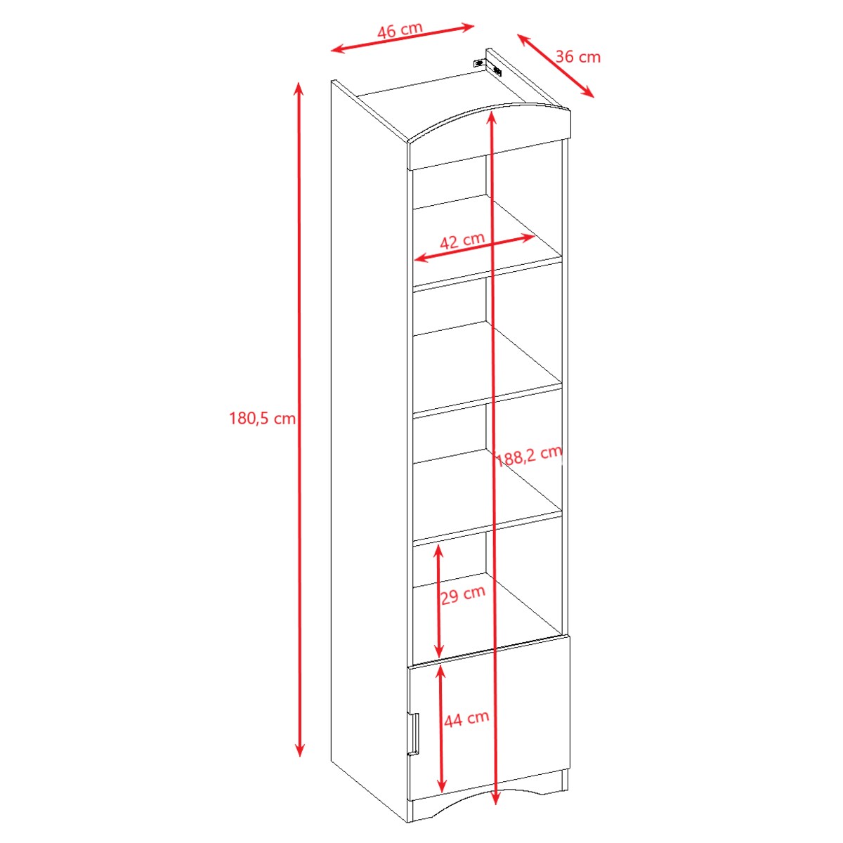 Regał pojedynczy classic