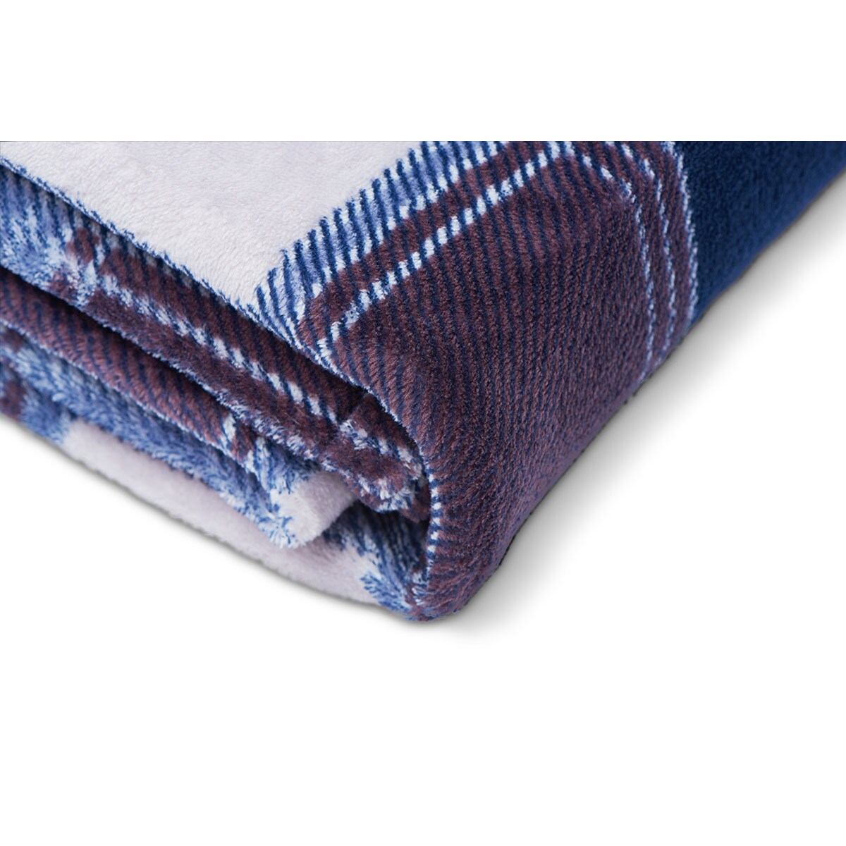 Konsimo ILLEA Pled, granatowy/czerwony/beżowy/szary