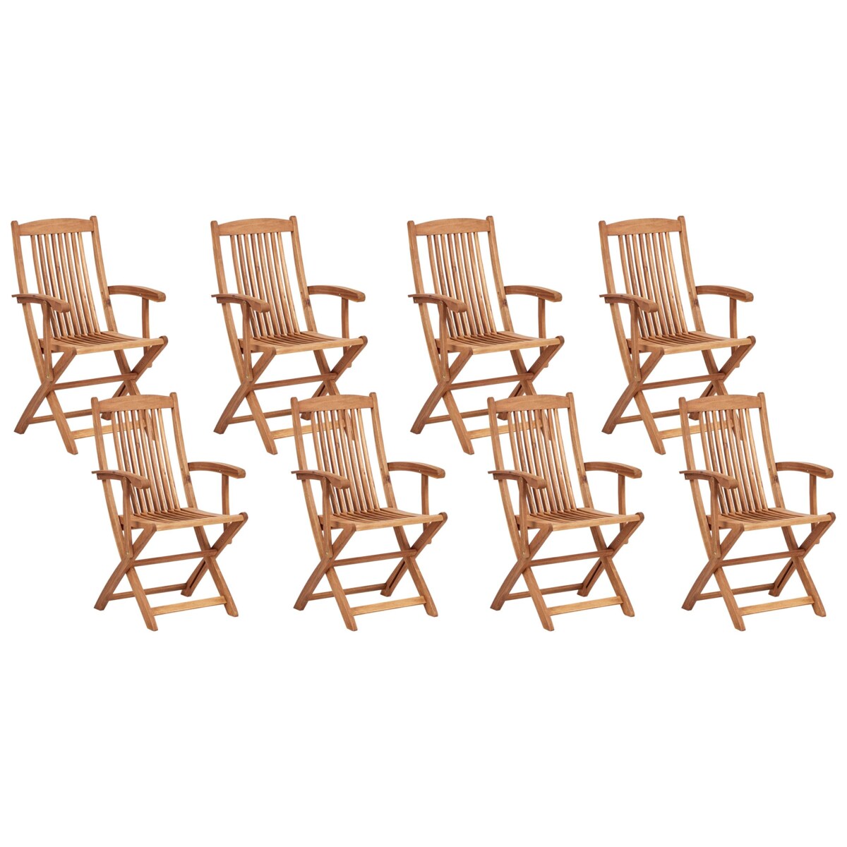 Zestaw ogrodowy dla 8 osób MAUI PREMIUM Drewno akacjowe Czerwony