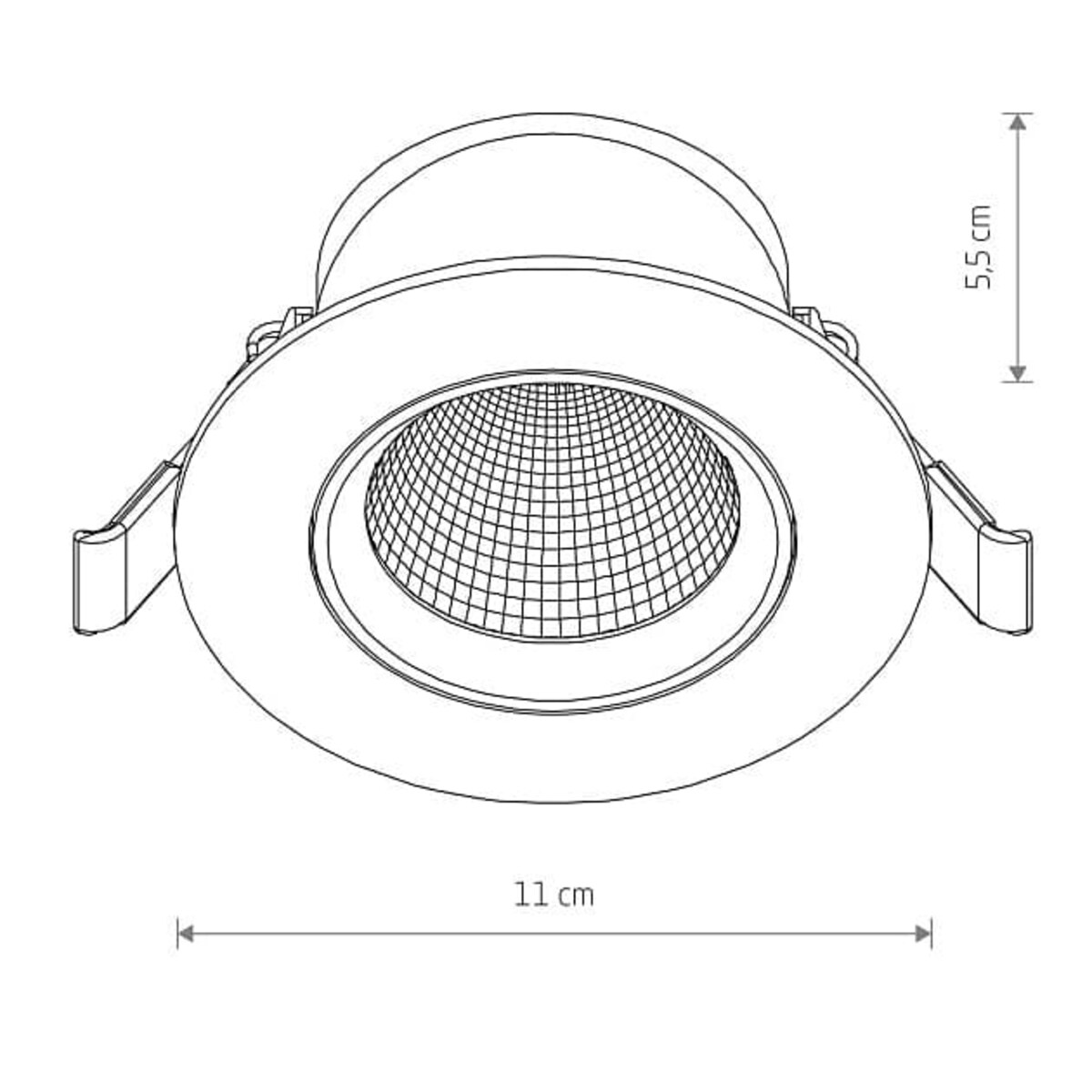 Lampa z klipsem podtynkowa Egina 10554 Nowodvorski LED 10W 4000K czarna