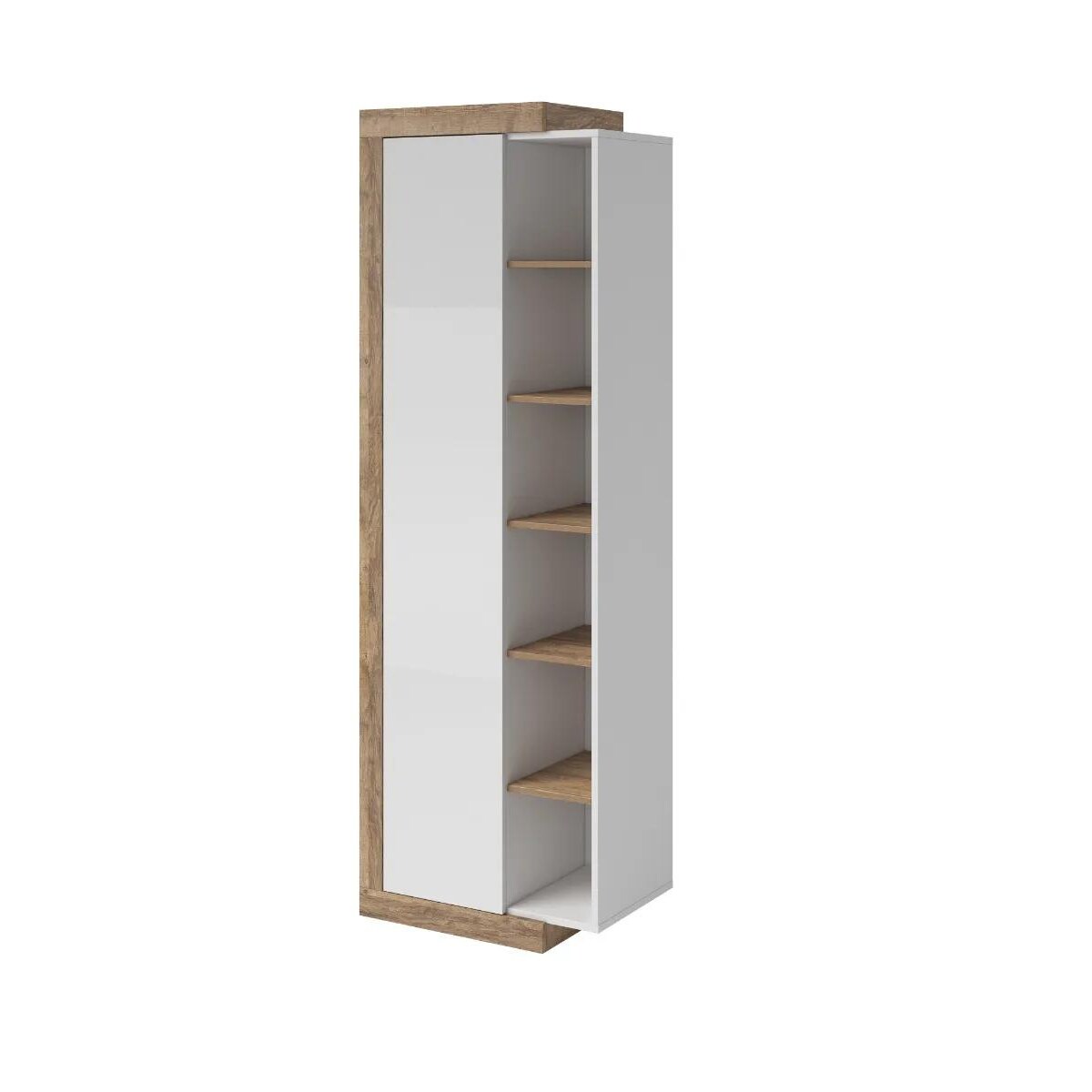 Witryna wysoka SINTRA 1D 67cm dąb samdal/biały połysk