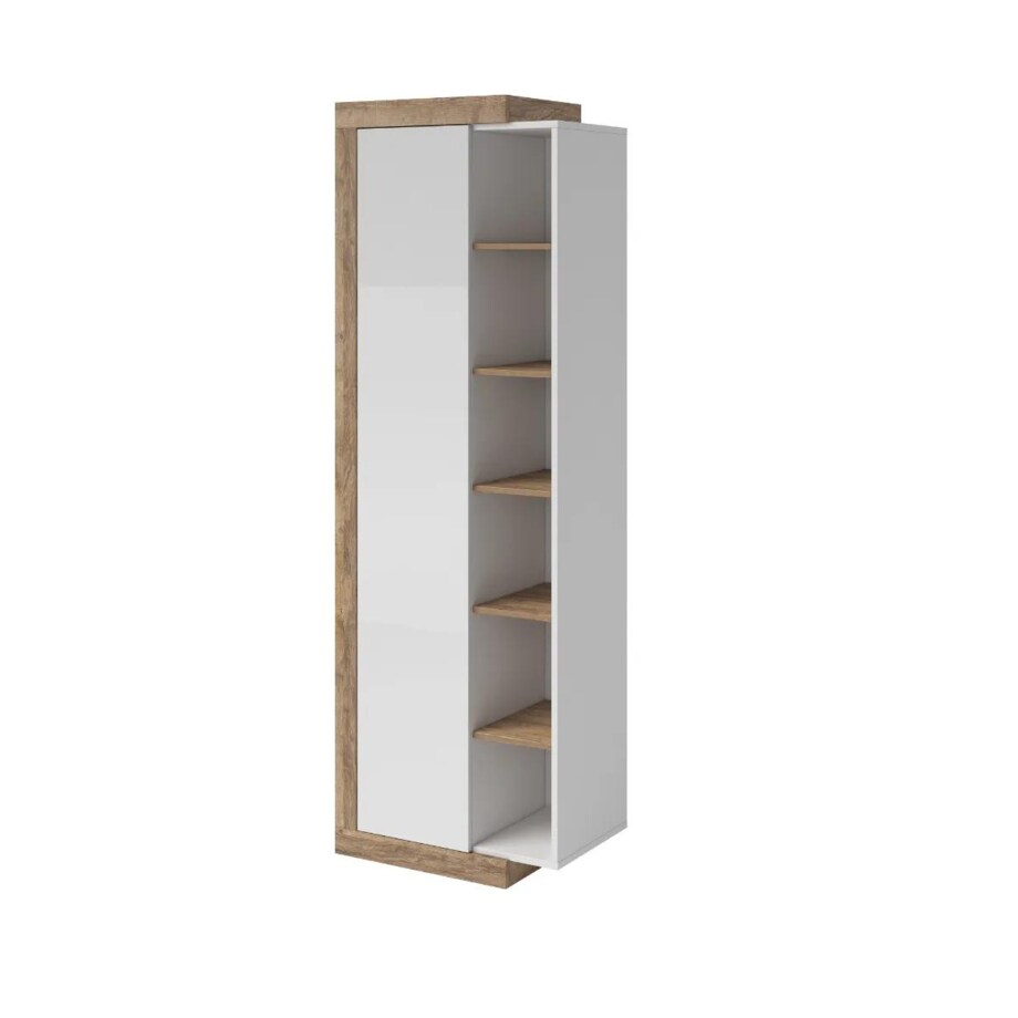 Witryna wysoka SINTRA 1D 67cm dąb samdal/biały połysk