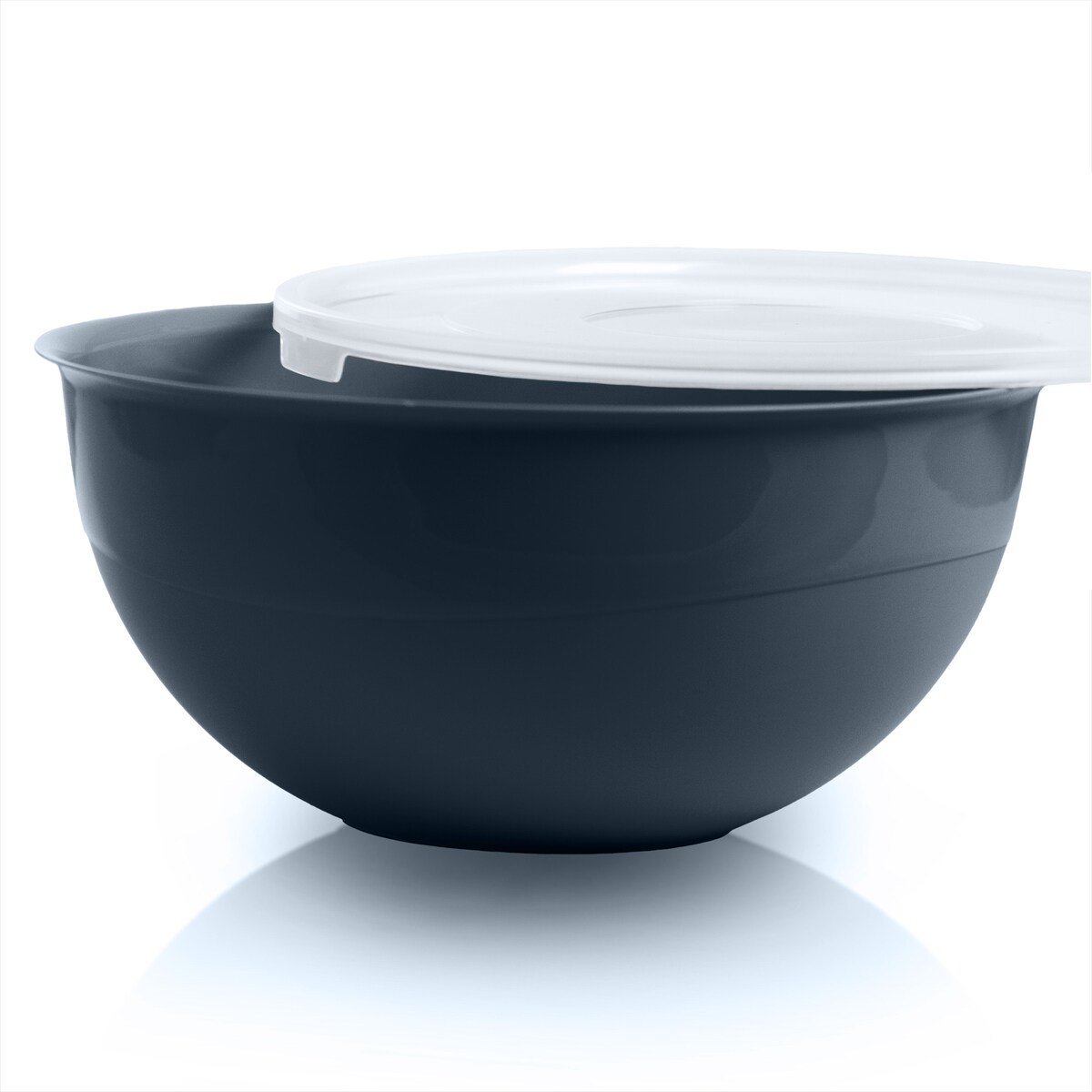 Miska Plastikowa Okrągła Kuchenna Z Pokrywką Zamykaniem Zestaw Misek 3 Szt. Misa Ciemnoszara