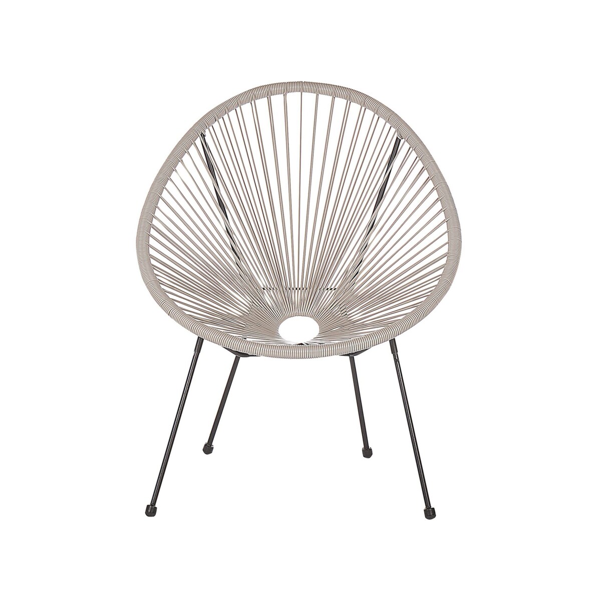 Zestaw mebli balkonowych z technorattanu jasnoszary ACAPULCO II