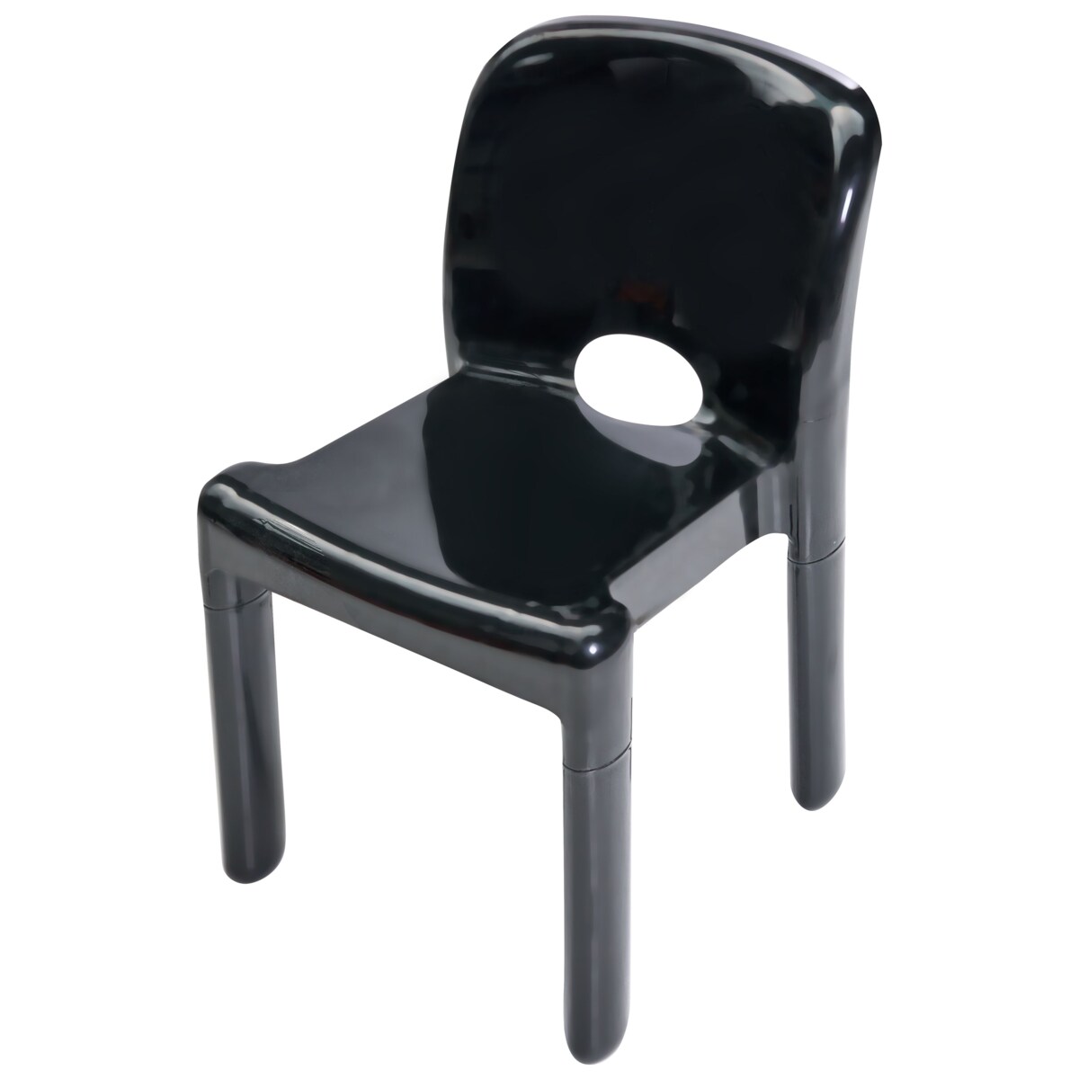 Zestaw 4 krzeseł ogrodowych BETIM Czarny