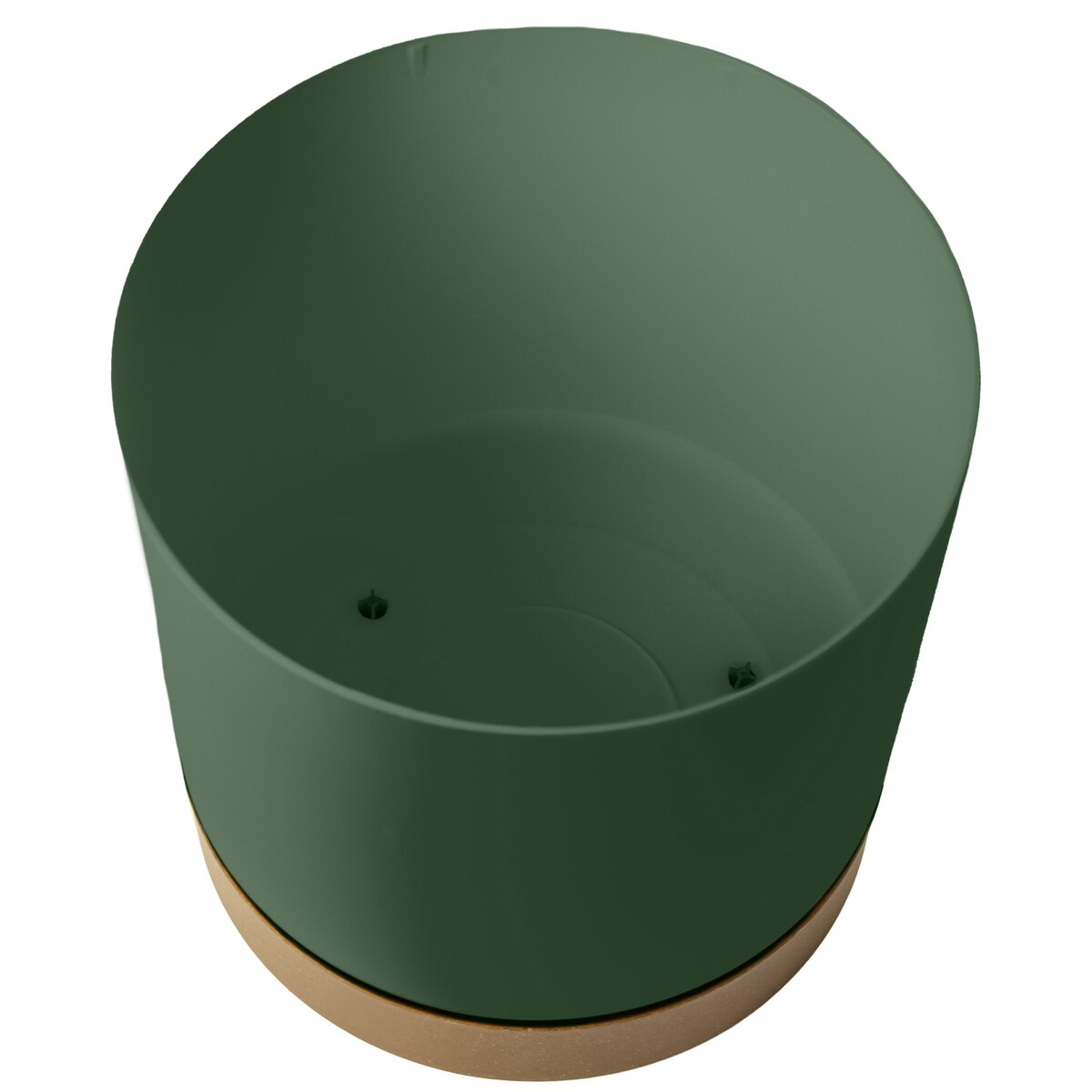 Doniczka Ogrodowa 14,8Cm Z Podstawką Do Domu Donica Plastikowa Gładka Zielona