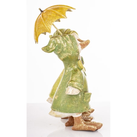 Dekoracja - para kaczorków pod parasolem 22x13,5x10 cm ANATROCCOLI