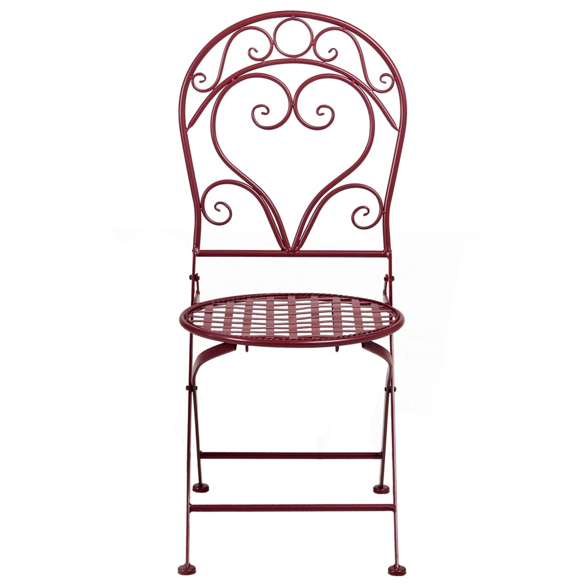 Zestaw 2 krzeseł ogrodowych ALBINIA Metal Burgundowy